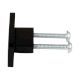 Black Rectangle Stainless Steel Small Cabinet Knobs